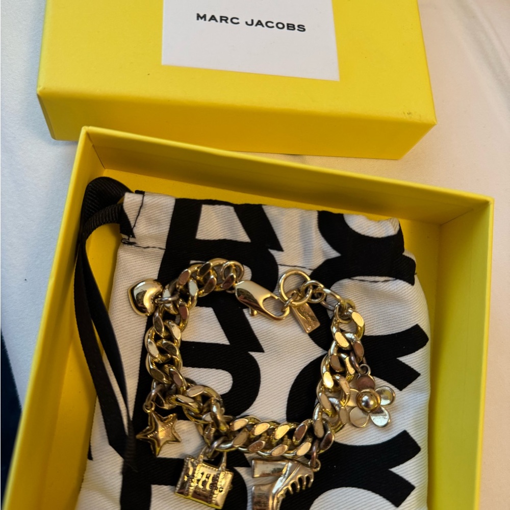 Marc Jacobs Gold Icon Charm Bracelet